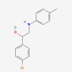 molecular formula C15H16BrNO B2722800 1-(4-Bromophenyl)-2-[(4-methylphenyl)amino]ethanol CAS No. 370587-98-7