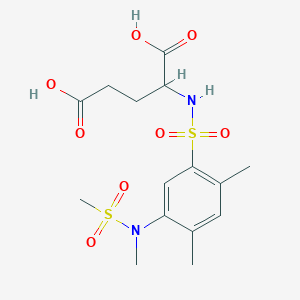 2-(2,4-dimethyl-5-(N-methylmethylsulfonamido)phenylsulfonamido)pentanedioic acid