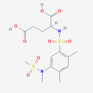 molecular formula C15H22N2O8S2 B2722810 2-(2,4-dimethyl-5-(N-methylmethylsulfonamido)phenylsulfonamido)pentanedioic acid CAS No. 1095048-97-7