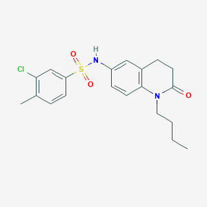 N-(1-butyl-2-oxo-1,2,3,4-tetrahydroquinolin-6-yl)-3-chloro-4-methylbenzene-1-sulfonamide