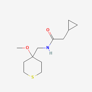 molecular formula C12H21NO2S B2722814 2-cyclopropyl-N-((4-methoxytetrahydro-2H-thiopyran-4-yl)methyl)acetamide CAS No. 2034486-23-0