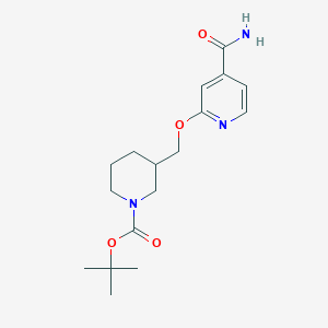 molecular formula C17H25N3O4 B2722816 Tert-butyl 3-[(4-carbamoylpyridin-2-yl)oxymethyl]piperidine-1-carboxylate CAS No. 2380087-35-2