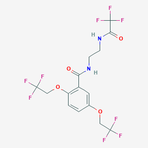 N-(2-{[2,5-bis(2,2,2-trifluoroethoxy)phenyl]formamido}ethyl)-2,2,2-trifluoroacetamide