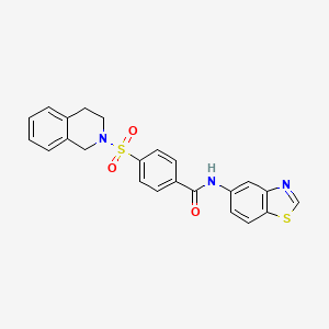 N-(benzo[d]thiazol-5-yl)-4-((3,4-dihydroisoquinolin-2(1H)-yl)sulfonyl)benzamide