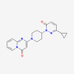 molecular formula C20H21N5O2 B2722829 2-[4-(3-Cyclopropyl-6-oxopyridazin-1-yl)piperidin-1-yl]pyrido[1,2-a]pyrimidin-4-one CAS No. 2320582-30-5