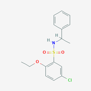 molecular formula C16H18ClNO3S B272283 5-chloro-2-ethoxy-N-(1-phenylethyl)benzenesulfonamide 