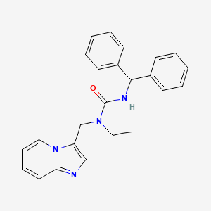 molecular formula C24H24N4O B2722841 3-Benzhydryl-1-ethyl-1-(imidazo[1,2-a]pyridin-3-ylmethyl)urea CAS No. 1448063-94-2