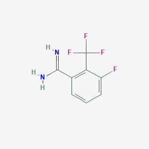 molecular formula C8H6F4N2 B2722842 3-Fluoro-2-(trifluoromethyl)benzamidine CAS No. 1379341-92-0