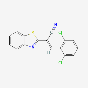 (2E)-2-(1,3-benzothiazol-2-yl)-3-(2,6-dichlorophenyl)prop-2-enenitrile