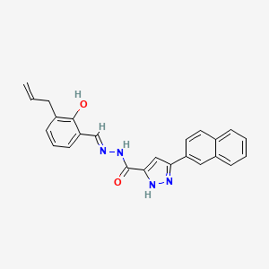 (E)-N'-(3-allyl-2-hydroxybenzylidene)-3-(naphthalen-2-yl)-1H-pyrazole-5-carbohydrazide