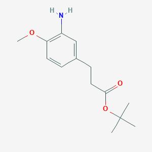 molecular formula C14H21NO3 B2722847 Tert-butyl 3-(3-amino-4-methoxyphenyl)propanoate CAS No. 2287331-61-5