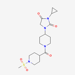 3-Cyclopropyl-1-[1-(1-methanesulfonylpiperidine-4-carbonyl)piperidin-4-yl]imidazolidine-2,4-dione