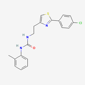 molecular formula C19H18ClN3OS B2722859 1-(2-(2-(4-Chlorophenyl)thiazol-4-yl)ethyl)-3-(o-tolyl)urea CAS No. 1208638-60-1
