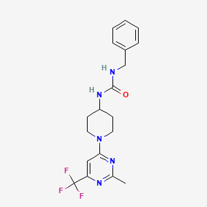 molecular formula C19H22F3N5O B2722864 1-Benzyl-3-(1-(2-methyl-6-(trifluoromethyl)pyrimidin-4-yl)piperidin-4-yl)urea CAS No. 2034599-53-4