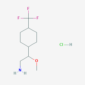 molecular formula C10H19ClF3NO B2722868 2-Methoxy-2-[4-(trifluoromethyl)cyclohexyl]ethanamine;hydrochloride CAS No. 2445794-85-2