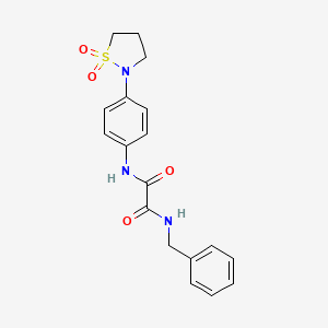 molecular formula C18H19N3O4S B2722869 N1-苄基-N2-(4-(1,1-二氧代异噻唑啉-2-基)苯基)草酰胺 CAS No. 1105245-53-1
