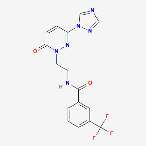 N-(2-(6-oxo-3-(1H-1,2,4-triazol-1-yl)pyridazin-1(6H)-yl)ethyl)-3-(trifluoromethyl)benzamide