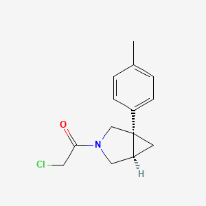 molecular formula C14H16ClNO B2722884 2-Chloro-1-[(1S,5R)-1-(4-methylphenyl)-3-azabicyclo[3.1.0]hexan-3-yl]ethanone CAS No. 2411181-45-6