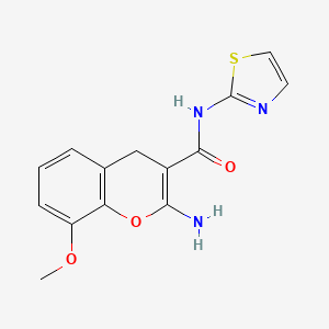 2-amino-8-methoxy-N-1,3-thiazol-2-yl-4H-chromene-3-carboxamide