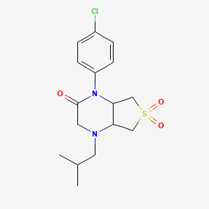 1-(4-chlorophenyl)-4-isobutylhexahydrothieno[3,4-b]pyrazin-2(1H)-one 6,6-dioxide