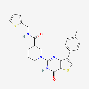 1-[7-(4-methylphenyl)-4-oxo-3,4-dihydrothieno[3,2-d]pyrimidin-2-yl]-N-(2-thienylmethyl)piperidine-3-carboxamide
