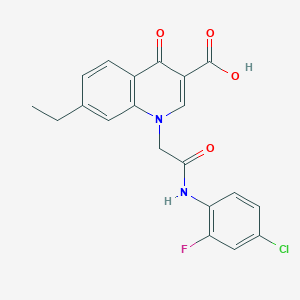 1-{[(4-Chloro-2-fluorophenyl)carbamoyl]methyl}-7-ethyl-4-oxo-1,4-dihydroquinoline-3-carboxylic acid