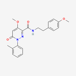 4-methoxy-N-[2-(4-methoxyphenyl)ethyl]-1-(2-methylphenyl)-6-oxopyridazine-3-carboxamide