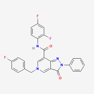 N-(2,4-difluorophenyl)-5-(4-fluorobenzyl)-3-oxo-2-phenyl-3,5-dihydro-2H-pyrazolo[4,3-c]pyridine-7-carboxamide