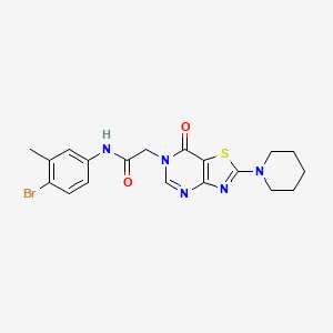 N-(4-bromo-3-methylphenyl)-2-[7-oxo-2-(piperidin-1-yl)[1,3]thiazolo[4,5-d]pyrimidin-6(7H)-yl]acetamide