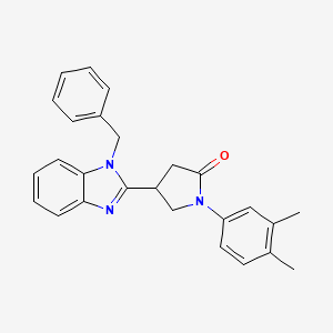 4-(1-benzyl-1H-benzimidazol-2-yl)-1-(3,4-dimethylphenyl)pyrrolidin-2-one