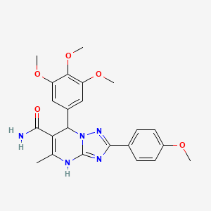 2-(4-Methoxyphenyl)-5-methyl-7-(3,4,5-trimethoxyphenyl)-4,7-dihydro-[1,2,4]triazolo[1,5-a]pyrimidine-6-carboxamide