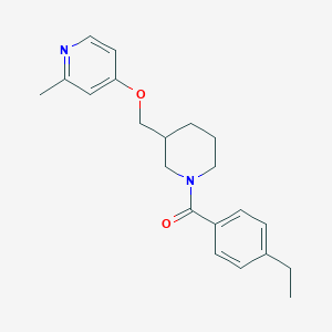 molecular formula C21H26N2O2 B2722933 (4-Ethylphenyl)-[3-[(2-methylpyridin-4-yl)oxymethyl]piperidin-1-yl]methanone CAS No. 2379951-75-2