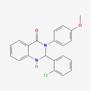 molecular formula C21H17ClN2O2 B2722937 2-(2-chlorophenyl)-3-(4-methoxyphenyl)-2,3-dihydroquinazolin-4(1H)-one CAS No. 311794-87-3