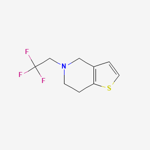 molecular formula C9H10F3NS B2722950 5-(2,2,2-Trifluoroethyl)-4,5,6,7-tetrahydrothieno[3,2-c]pyridine CAS No. 2034352-52-6
