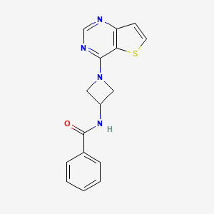 molecular formula C16H14N4OS B2722952 N-(1-Thieno[3,2-d]pyrimidin-4-ylazetidin-3-yl)benzamide CAS No. 2380080-58-8