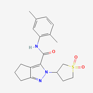 N-(2,5-dimethylphenyl)-2-(1,1-dioxidotetrahydrothiophen-3-yl)-2,4,5,6-tetrahydrocyclopenta[c]pyrazole-3-carboxamide