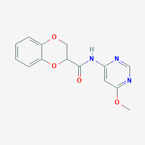 molecular formula C14H13N3O4 B2722960 N-(6-甲氧嘧啶-4-基)-2,3-二氢苯并[b][1,4]二噁烷-2-甲酰胺 CAS No. 1421490-35-8