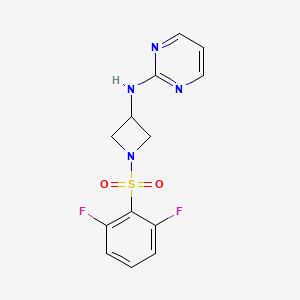 N-(1-((2,6-difluorophenyl)sulfonyl)azetidin-3-yl)pyrimidin-2-amine