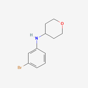 molecular formula C11H14BrNO B2722962 N-(3-溴苯基)氧杂-4-胺 CAS No. 1036990-31-4