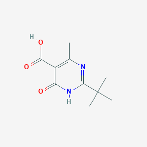 molecular formula C10H14N2O3 B2722964 2-叔丁基-4-甲基-6-氧代-1,6-二氢嘧啶-5-羧酸 CAS No. 949792-16-9