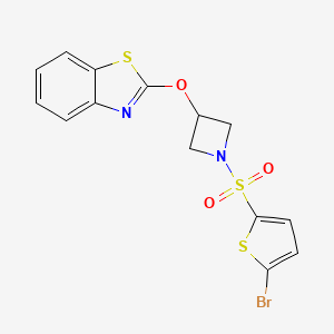 2-((1-((5-Bromothiophen-2-yl)sulfonyl)azetidin-3-yl)oxy)benzo[d]thiazole