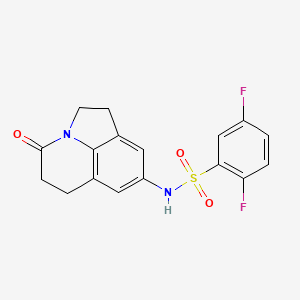 molecular formula C17H14F2N2O3S B2722976 2,5-二氟-N-(4-氧代-2,4,5,6-四氢-1H-吡咯[3,2,1-ij]喹啉-8-基)苯磺酰胺 CAS No. 906177-77-3