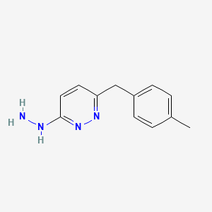 molecular formula C12H14N4 B2722977 3-羟肼基-6-(4-甲基苄基)吡啶并嗪 CAS No. 16172-85-3