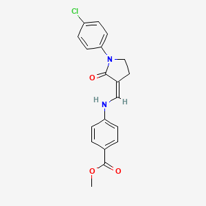 Methyl 4-({[1-(4-chlorophenyl)-2-oxo-3-pyrrolidinylidene]methyl}amino)benzenecarboxylate