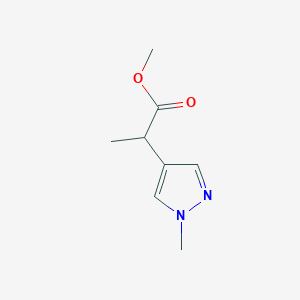 molecular formula C8H12N2O2 B2722984 methyl 2-(1-methyl-1H-pyrazol-4-yl)propanoate CAS No. 1250581-39-5