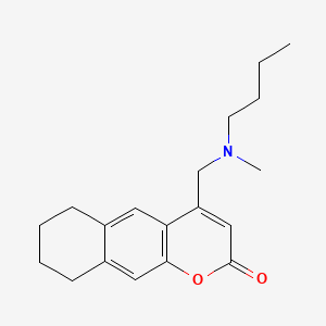 molecular formula C19H25NO2 B2722989 4-((butyl(methyl)amino)methyl)-6,7,8,9-tetrahydro-2H-benzo[g]chromen-2-one CAS No. 845628-20-8