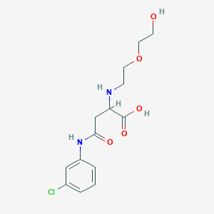 molecular formula C14H19ClN2O5 B2722993 4-(3-Chloroanilino)-2-[2-(2-hydroxyethoxy)ethylamino]-4-oxobutanoic acid CAS No. 1026687-22-8