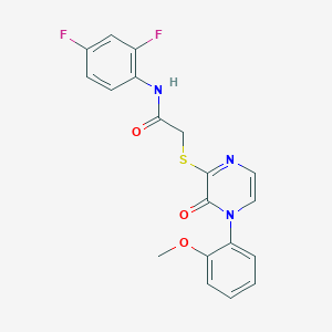 N-(2,4-difluorophenyl)-2-[4-(2-methoxyphenyl)-3-oxopyrazin-2-yl]sulfanylacetamide