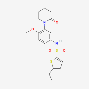 5-ethyl-N-[4-methoxy-3-(2-oxopiperidin-1-yl)phenyl]thiophene-2-sulfonamide
