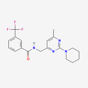 N-((6-methyl-2-(piperidin-1-yl)pyrimidin-4-yl)methyl)-3-(trifluoromethyl)benzamide